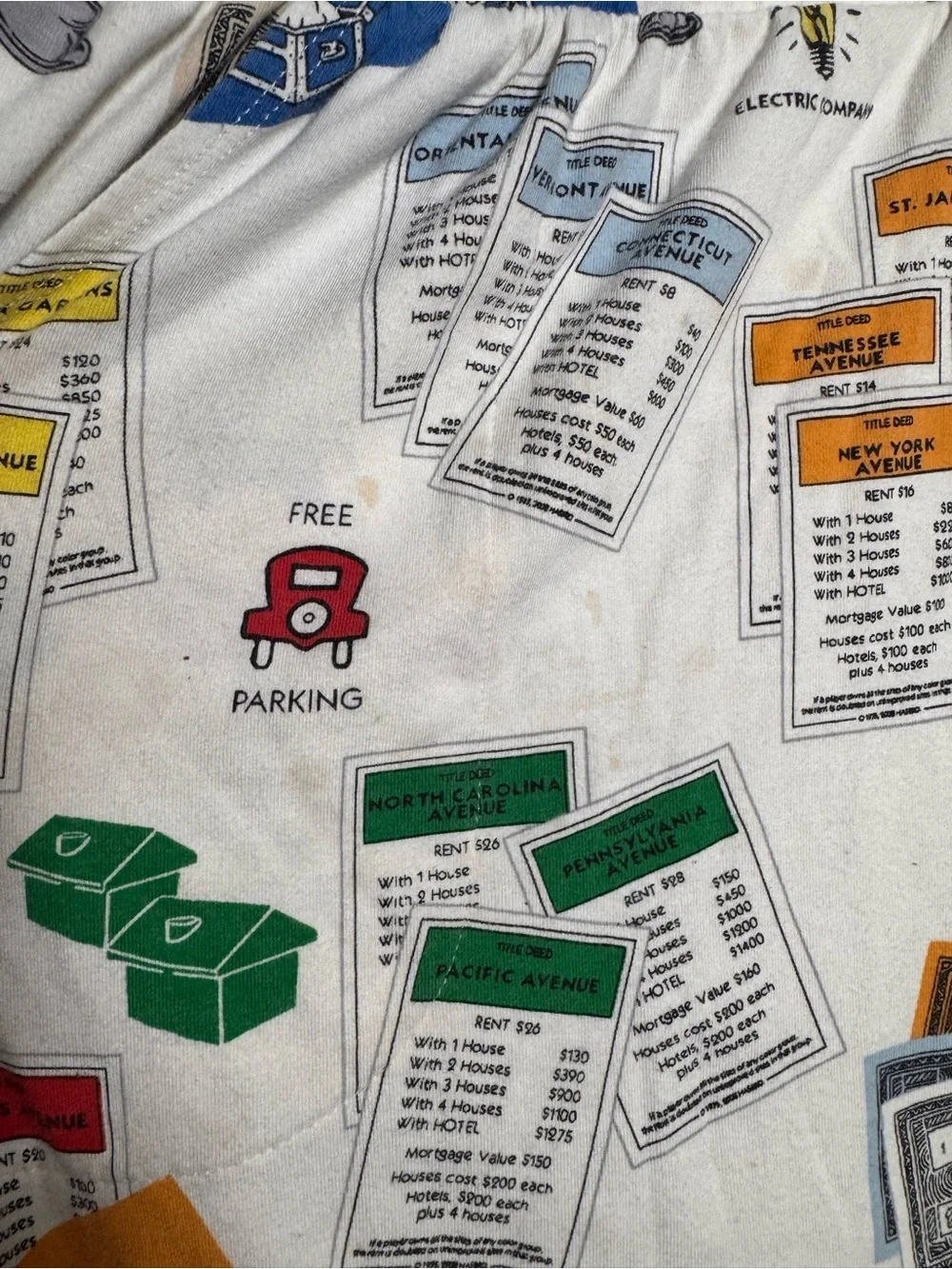 Bed Head Pajamas let’s play Monopoly Organic Size M